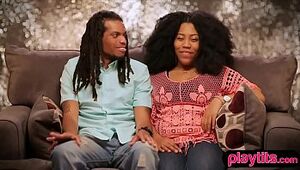 Open minded ebony duo going fort heir very first three-way