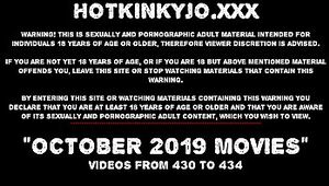 OCTOBER 2019 News at HOTKINKYJO site: dual rectal fisting, prolapse, public nudity, phat fake penises