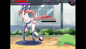 College girl anime porn having hook-up with folks and monsters in Orgafighter ryona activity hook-up game