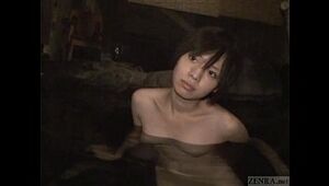 Subtitled very first time Chinese all girl red-hot spring bathing