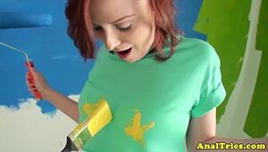 Buttfuck luving ginger-haired nubile pulverized point of view