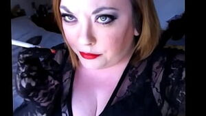 Plus-size Tina Snua Smoking Notably For Her Father In Lace Gloves - Fetish
