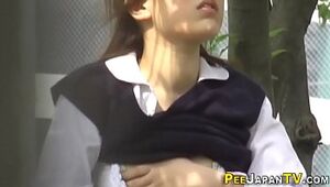 Chinese schoolgirl kneading