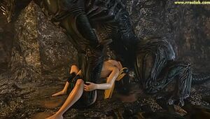 Samus Aran on a unusual Alien Planet Saga Total Flick Three dimensional Pornography