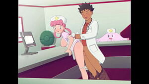Pokemon Doctor Brock pounding Nurse Fun   Jizm inwards